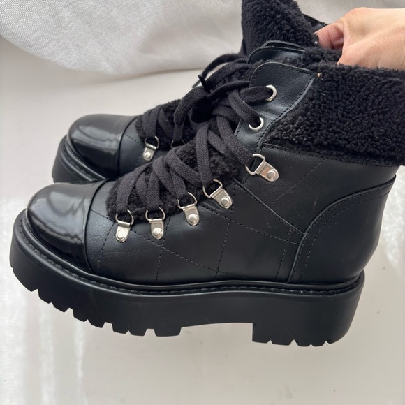 Steve‎ Madden Black Reyen Combat Booties – Sz 8.5 - Picture 5 of 8